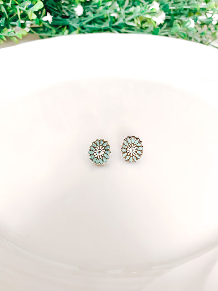 Sky Bloom Western Concho Studs