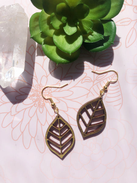 Lennon Magnolia Tree Leaf Earrings