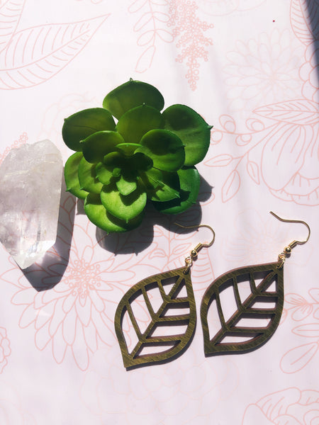 Lennon Magnolia Tree Leaf Earrings