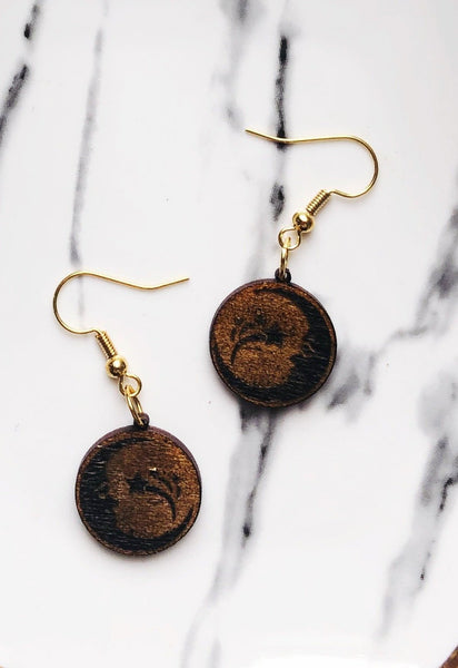 Lua Moon and Star Earrings