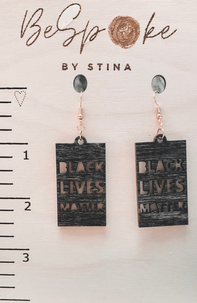 Black Lives Matter Rectangular Earrings