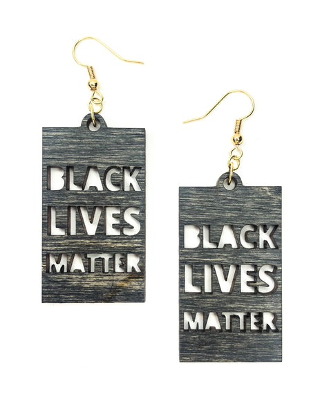 Black Lives Matter Rectangular Earrings