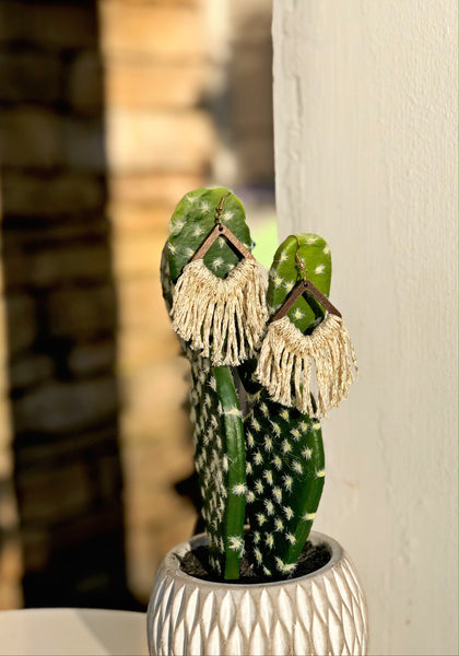 Dakota Sparkling Boho Macrame Fringe Earrings