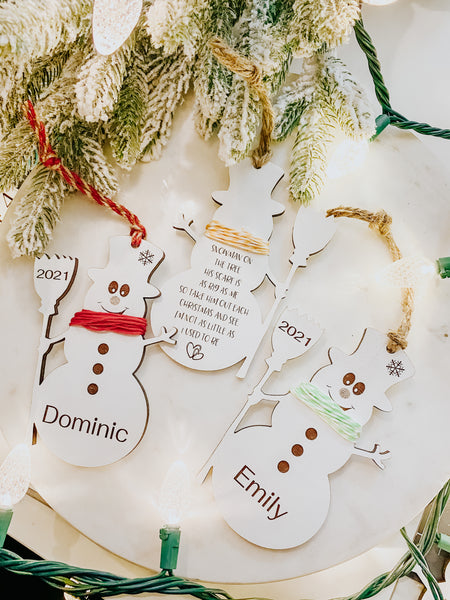 Personalized Snowman Ornament