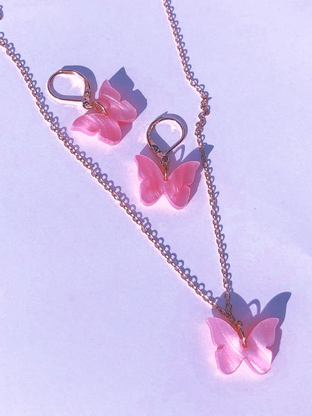 Cassandra Pearlized Butterfly Earrings