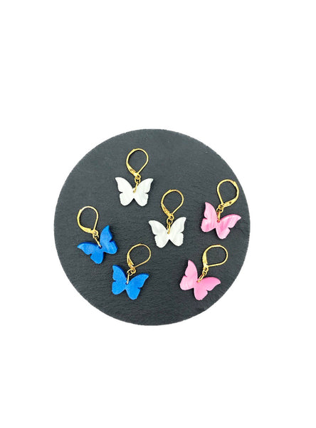 Cassandra Pearlized Butterfly Earrings