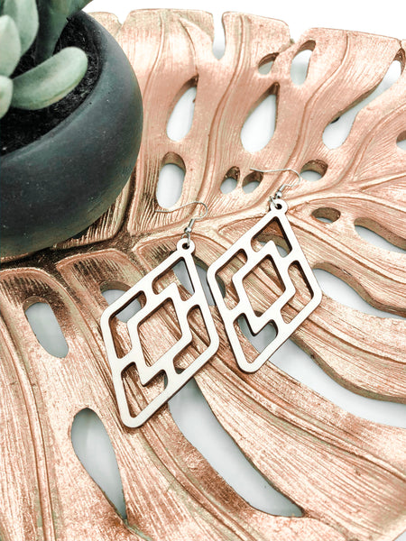 Arizona Diamond Boho Hardwood Earrings