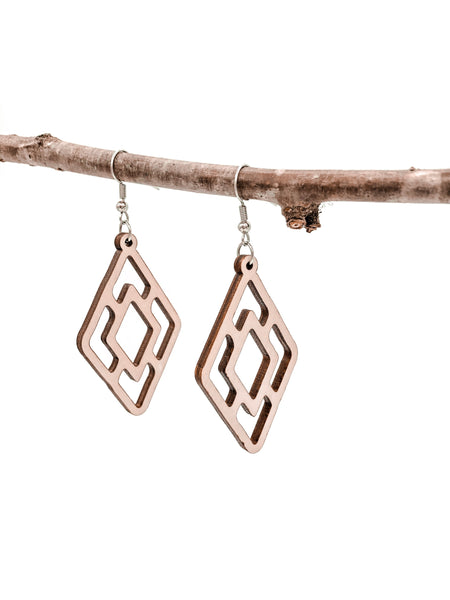 Arizona Diamond Boho Hardwood Earrings