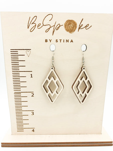 Arizona Diamond Boho Hardwood Earrings