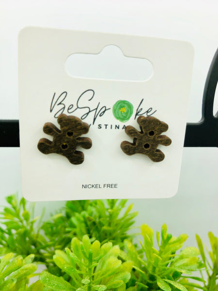 Teddy Bear Button Studs