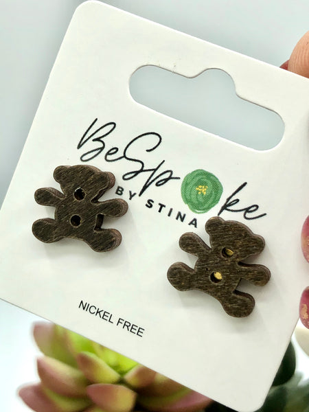 Teddy Bear Button Studs