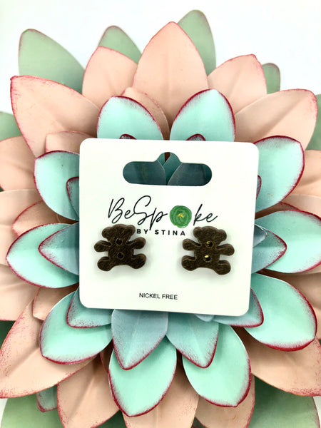 Teddy Bear Button Studs