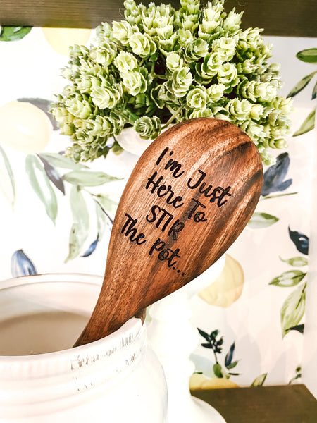 Engraved Wooden Cooking/Serving Spoon