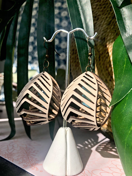 Kalani Leather Beaded Drops
