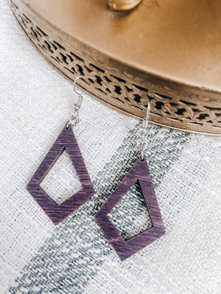 Naomi Hollow Diamond Earrings