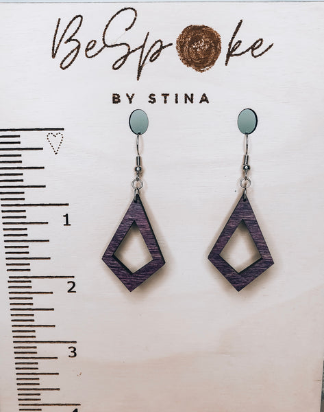 Naomi Hollow Diamond Earrings