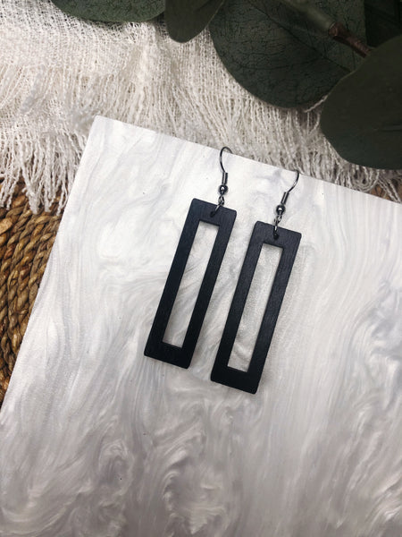 Tia Natal Hollow Bar Earrings