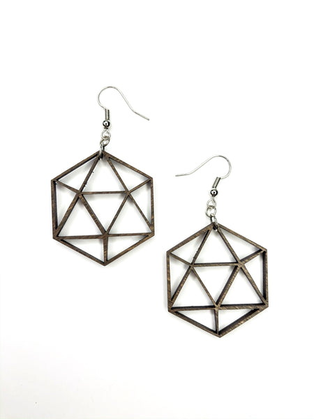 Geometric Mia Mocha Hardwood Earrings