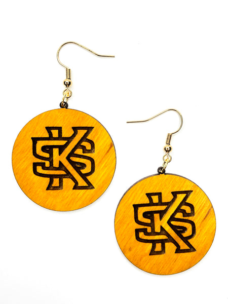 Kennesaw State University (KSU) Collegiate Round Earrings