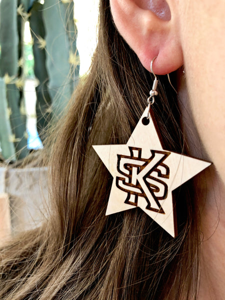 Kennesaw State University (KSU) Collegiate Star Earrings