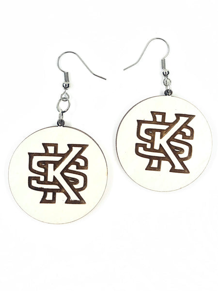 Kennesaw State University (KSU) Collegiate Round Earrings