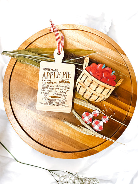 Red Apple Gingham Earrings