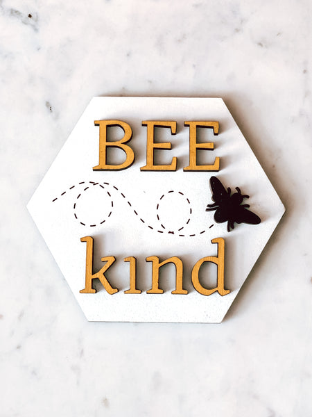 Bee Kind Sign Tier Tray Decor