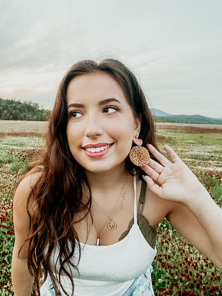 Boho Rattan Earrings