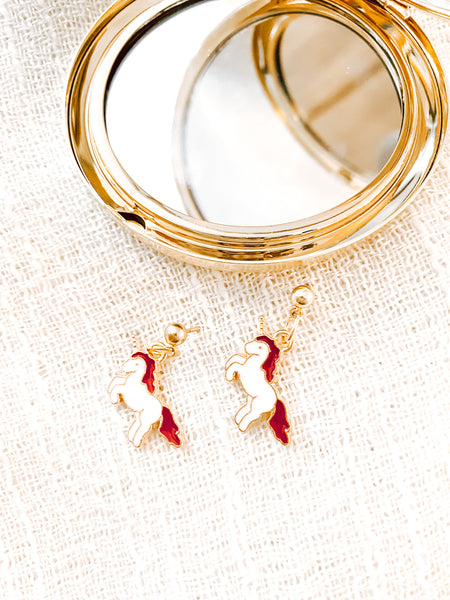 Unicorn Dangle Studs
