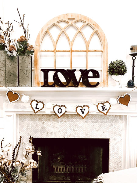Love Wooden Banner