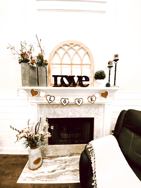 Love Wooden Banner