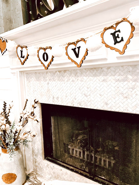 Love Wooden Banner