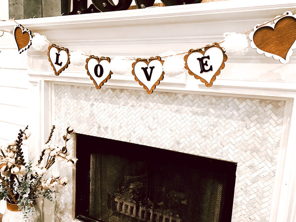 Love Wooden Banner