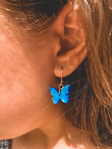 Cassandra Pearlized Butterfly Earrings