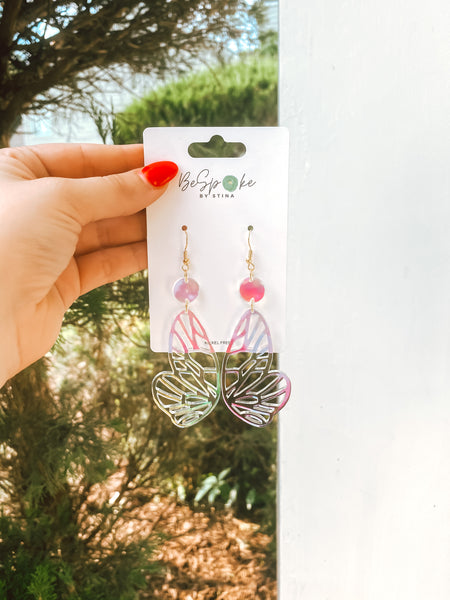 Iridescent Magical Butterfly Wing Earrings