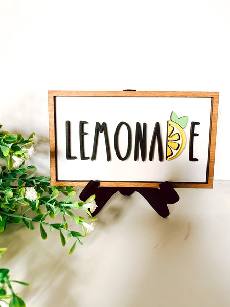 Lemon Tiered Tray Decor Set