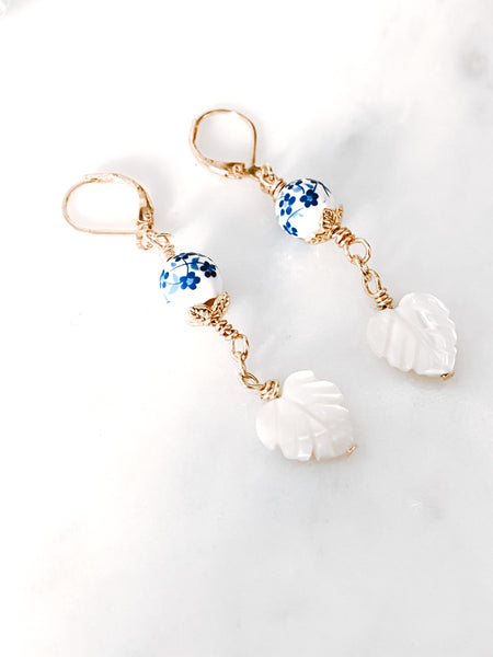 Mykonos Porcelain Ear Huggies