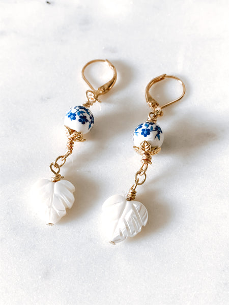 Mykonos Porcelain Ear Huggies