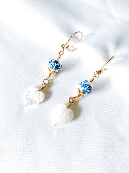Mykonos Porcelain Ear Huggies