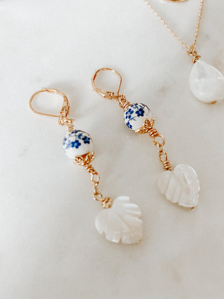 Mykonos Porcelain Ear Huggies