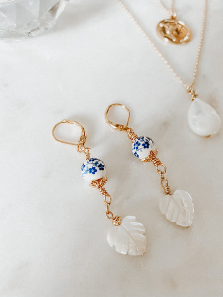 Mykonos Porcelain Ear Huggies