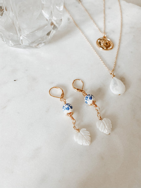 Mykonos Porcelain Ear Huggies