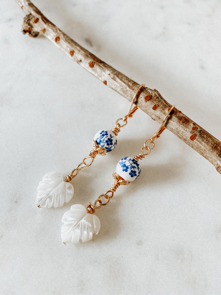 Mykonos Porcelain Ear Huggies