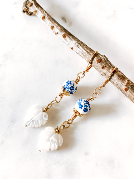 Mykonos Porcelain Ear Huggies