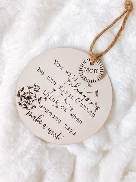 Memorial Make A Wish Personalized Custom Ornament