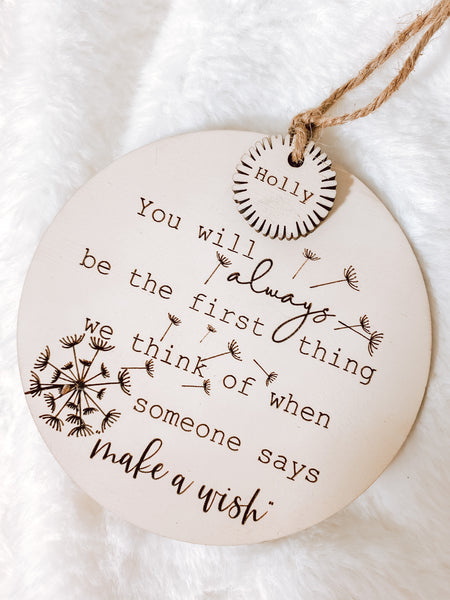 Memorial Make A Wish Personalized Custom Ornament