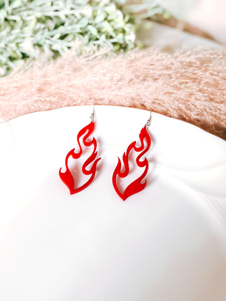 Flame Earrings, Blaise with Personality Flame Earrings