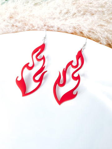 Flame Earrings, Blaise with Personality Flame Earrings