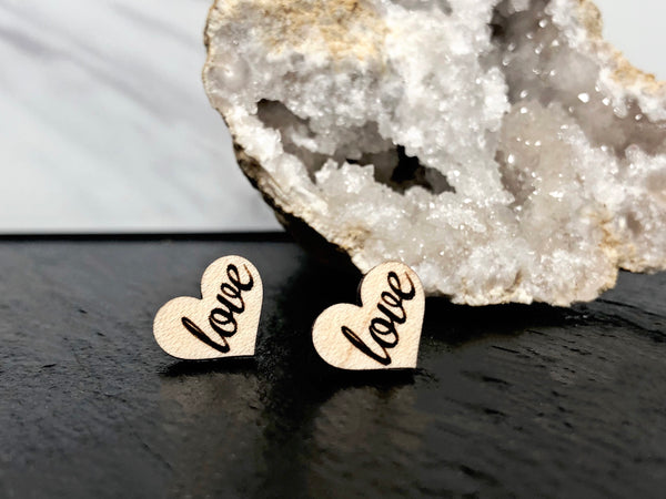 Amia Heart Love Stud Earrings