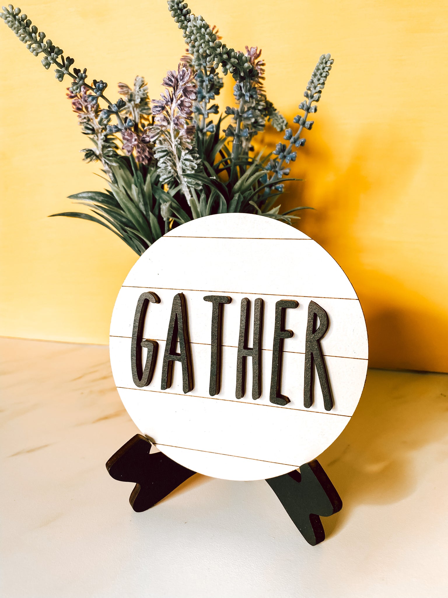 Gather Round Tiered Tray Sign